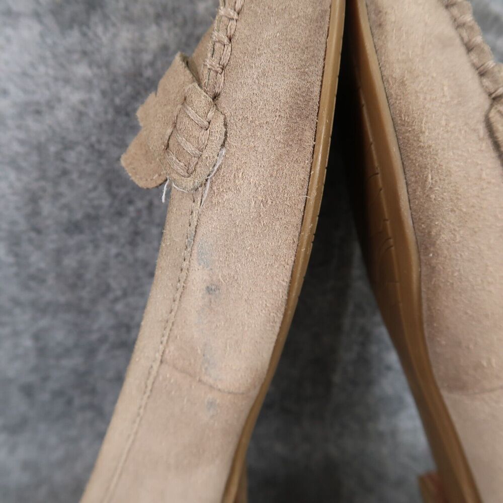 Michael Kors Shoes Womens 6.5 Loafer Leather Moccasin Slip On Fashion Career Tan - Picture 9 of 14